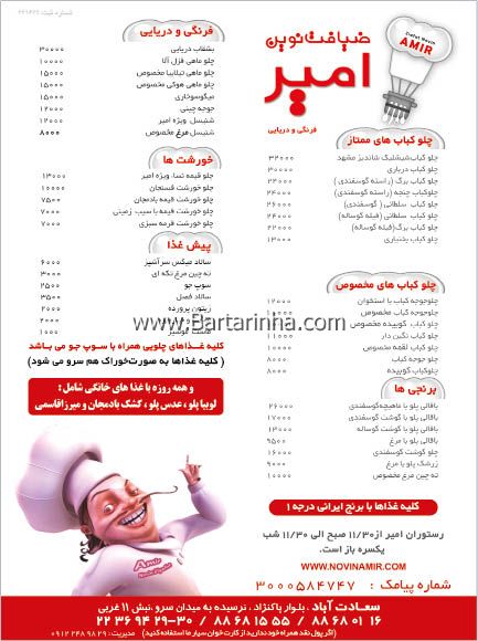 تهیه غذای ضیافت نوین امیر